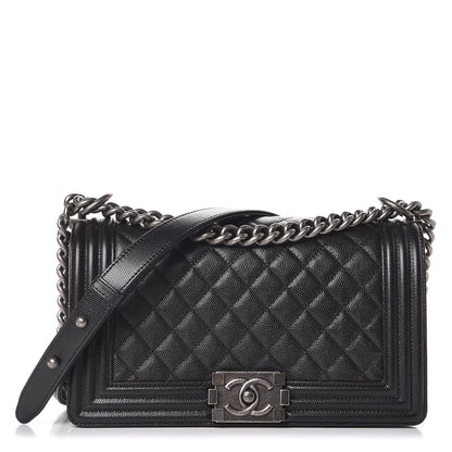 Chanel Caviar Quilted Medium Boy Flap Black 1 of 7
