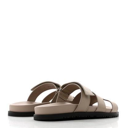Hermes Calfskin Womens Chypre Sandals 40.5 Beige Mastic 4 of 9