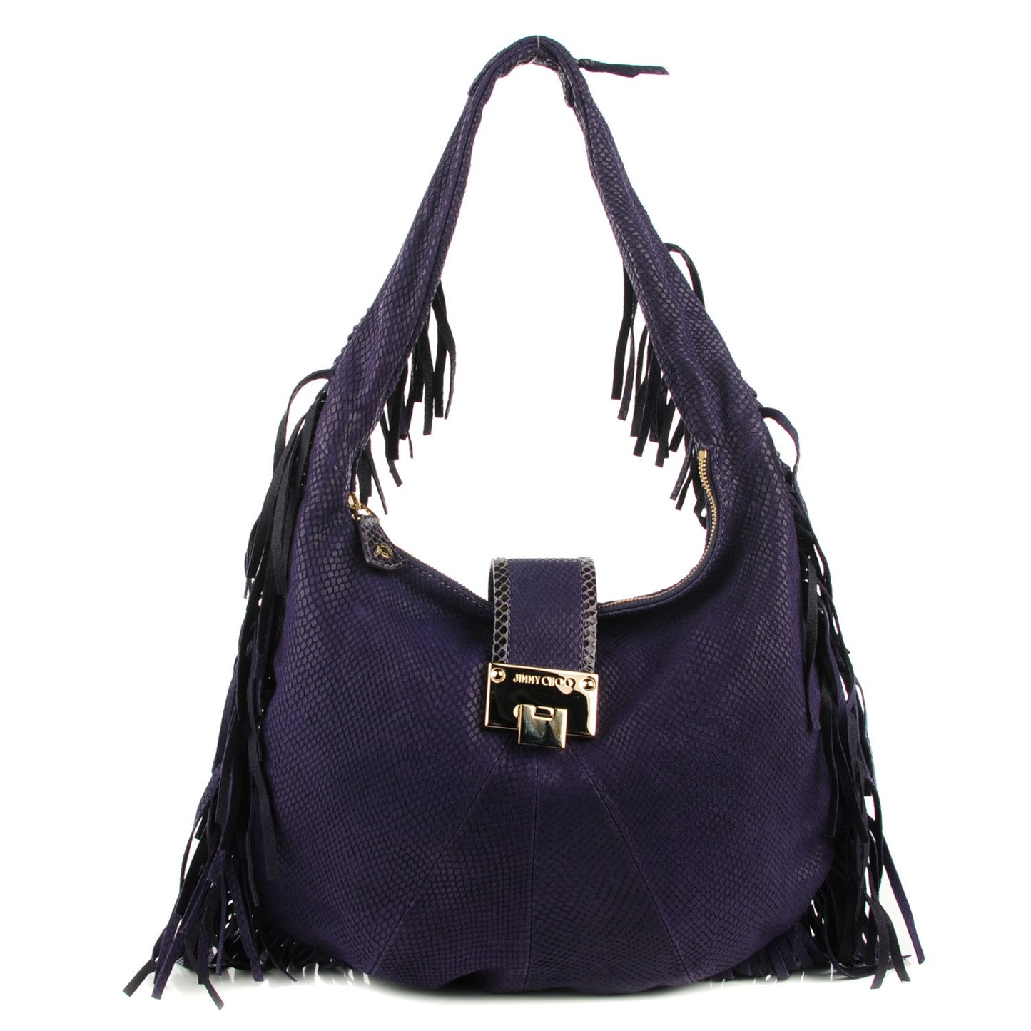 Elaphe Snakeskin Roxie Hobo Purple