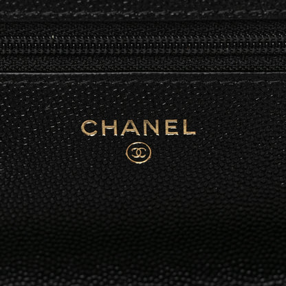 Chanel Caviar Quilted Golden Class Wallet On Chain WOC Black 6 of 10