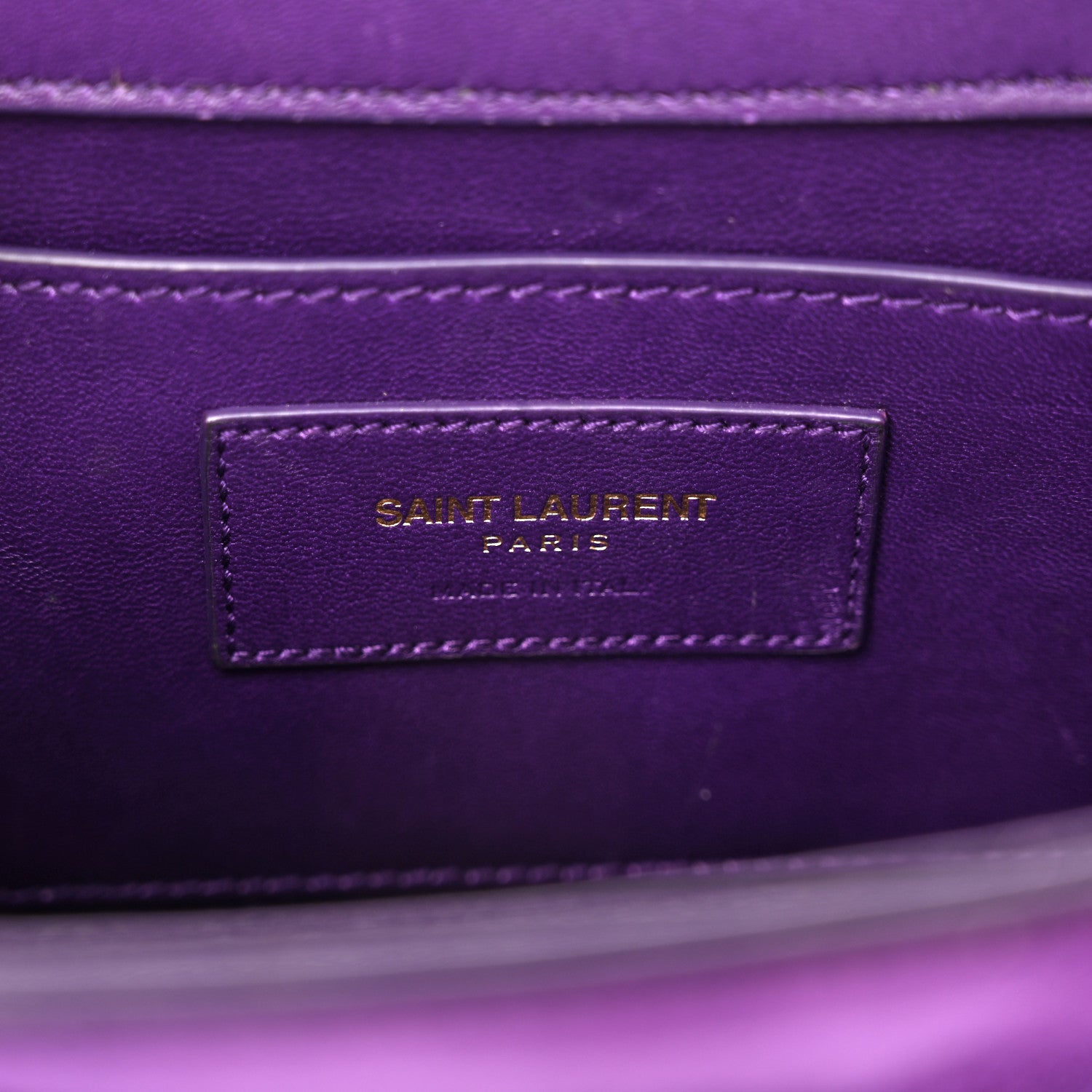 Saint Laurent Suede Small Classic Monogram Kate Tassel Satchel Purple 5 of 16