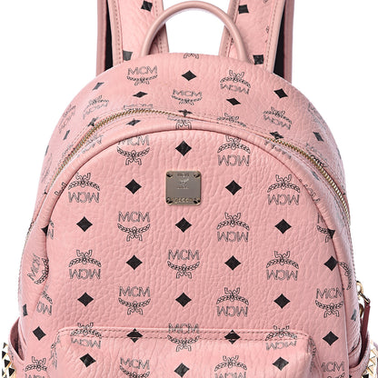 MCM Visetos Small Side Stud Stark Backpack Pink 10 of 17