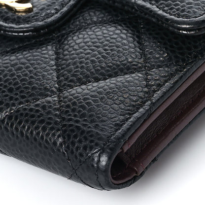 Chanel Caviar Quilted Compact Flap Wallet Black 10 of 11
