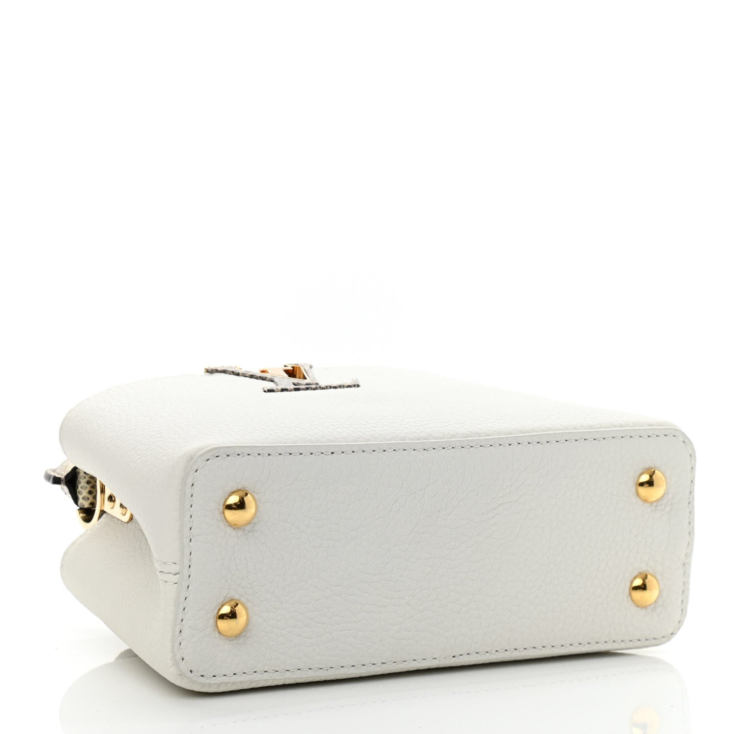 Louis Vuitton Taurillon Ayers Capucines Mini White Snow White 4 of 9