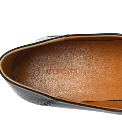 Gucci Goatskin Womens Horsebit Mid-Heel Loafers 38 Black 8 of 8