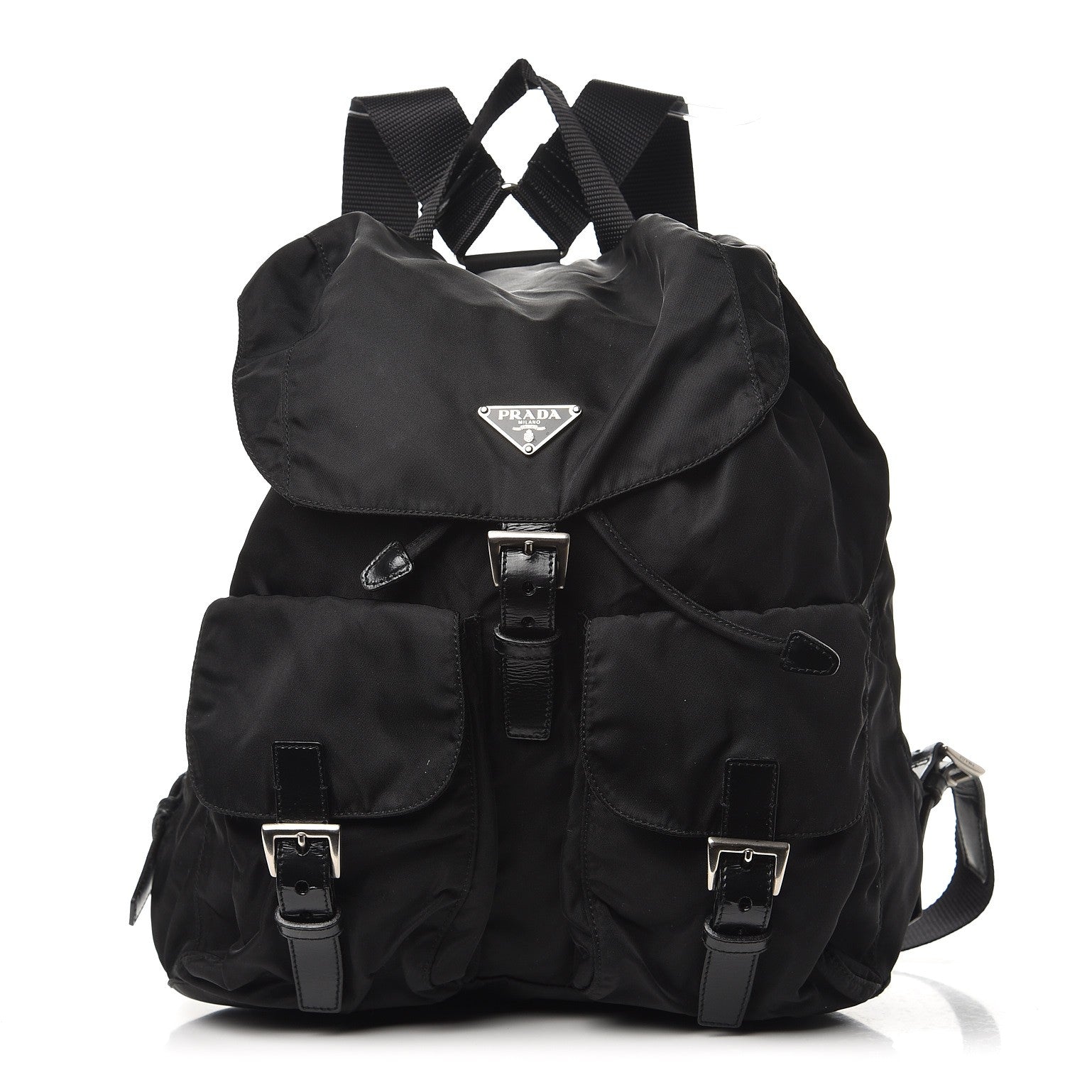 Prada Nylon Vela Medium Backpack Black 1 of 9