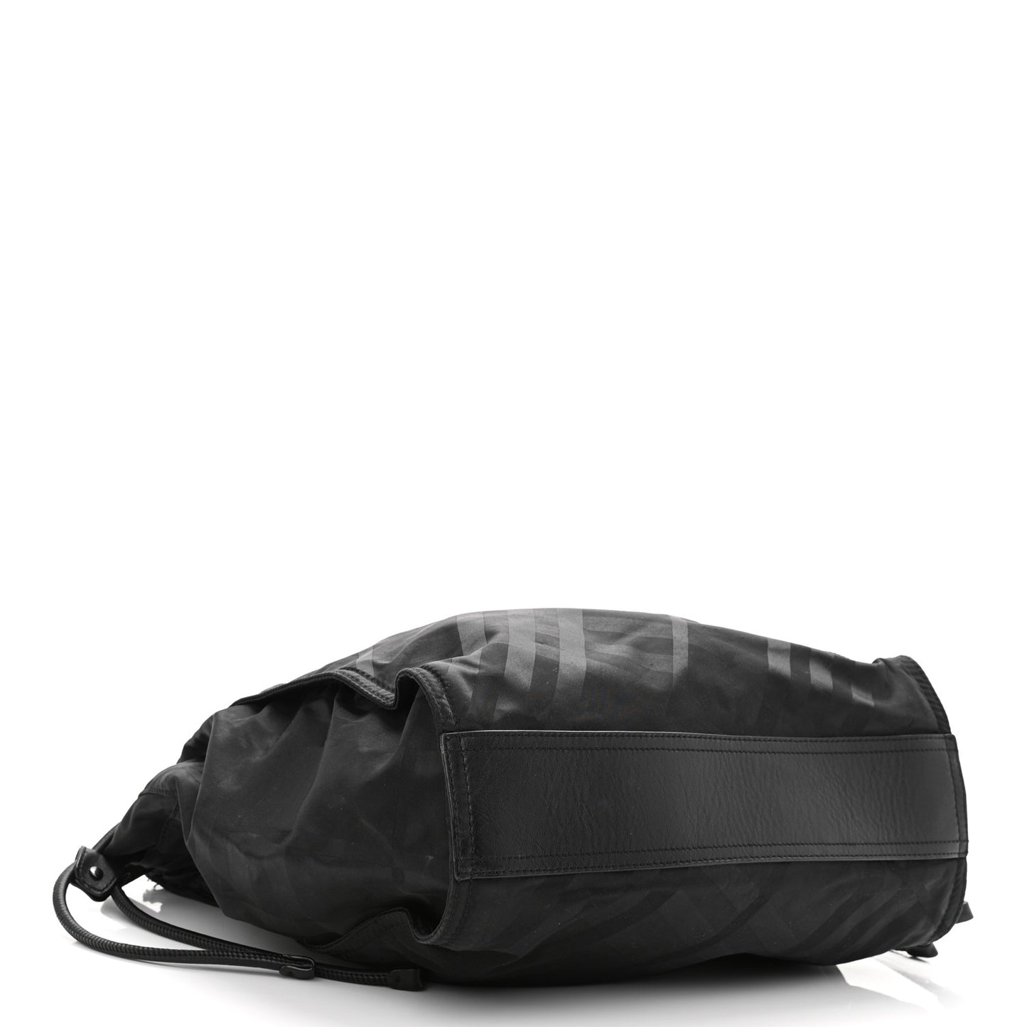 Nylon Tonal Check Buckleigh Packable Tote Black