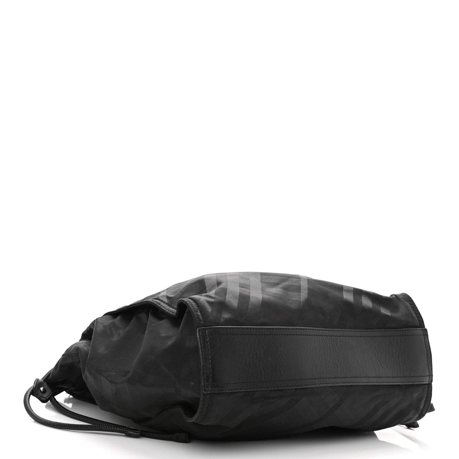 Burberry Nylon Tonal Check Buckleigh Packable Tote Black 4 of 13
