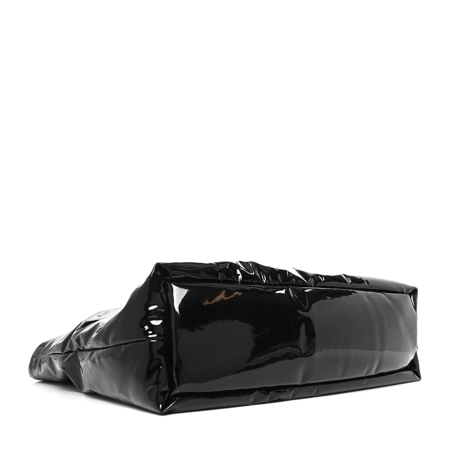 Saint Laurent Patent Wide Puffer Maxi Tote Black 3 of 9