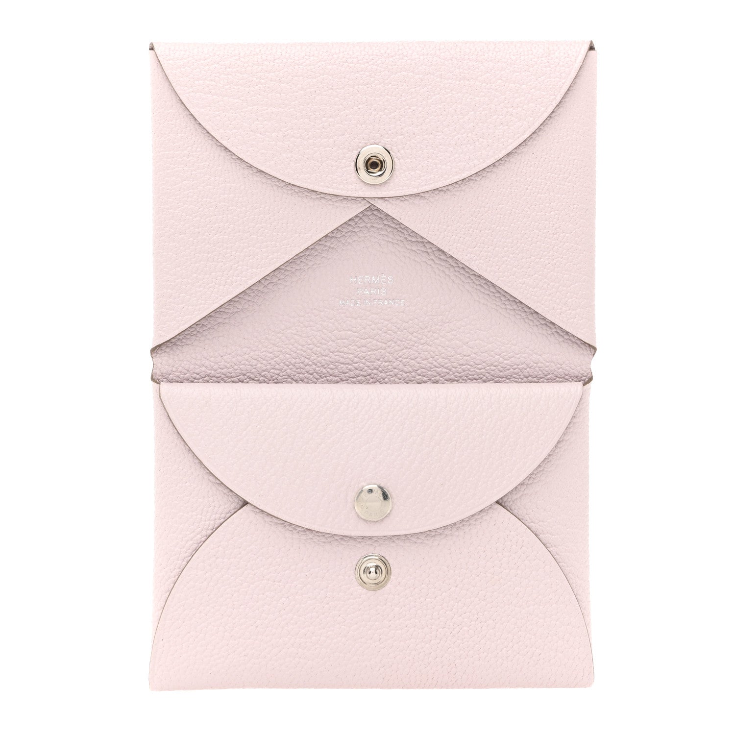 Hermes Chevre Mysore Calvi Duo Card Case Mauve Pale 5 of 8