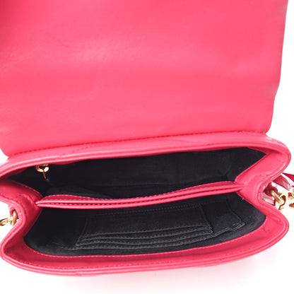 Saint Laurent Calfskin Y Quilted Monogram Toy Loulou Crossbody Bag Freesia 5 of 17