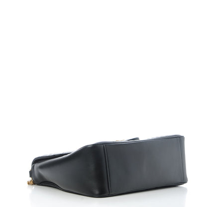 Gucci Calfskin Matelasse Medium GG Marmont Top Handle Shoulder Bag Black 5 of 9