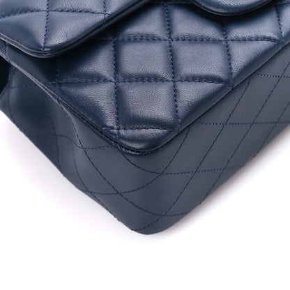 Chanel Lambskin Quilted Mini Rectangular Flap Navy 10 of 11