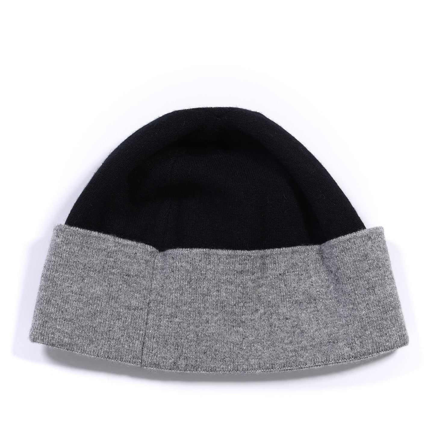 Cashmere Blend CC Beanie Hat Black Grey