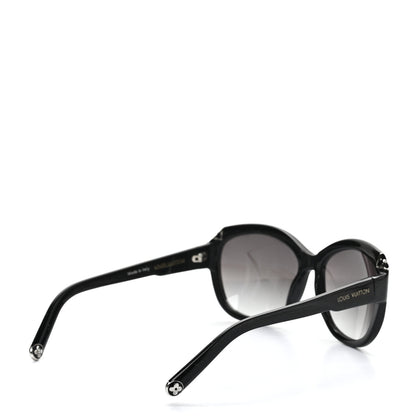 Louis Vuitton Acetate Hortensia Sunglasses Z0485W Black Glitter 4 of 6
