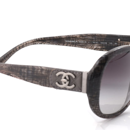 Chanel CC Tweed Turnlock Sunglasses 5235-Q Black 7 of 8