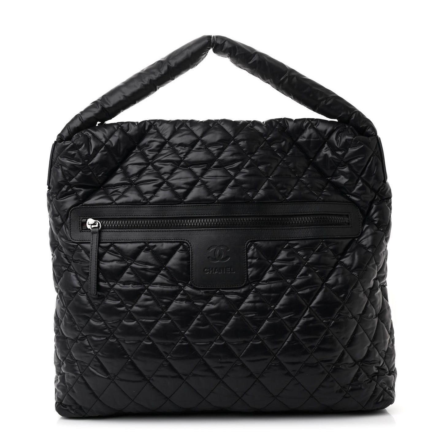 Nylon Quilted Coco Cocoon Hobo Black
