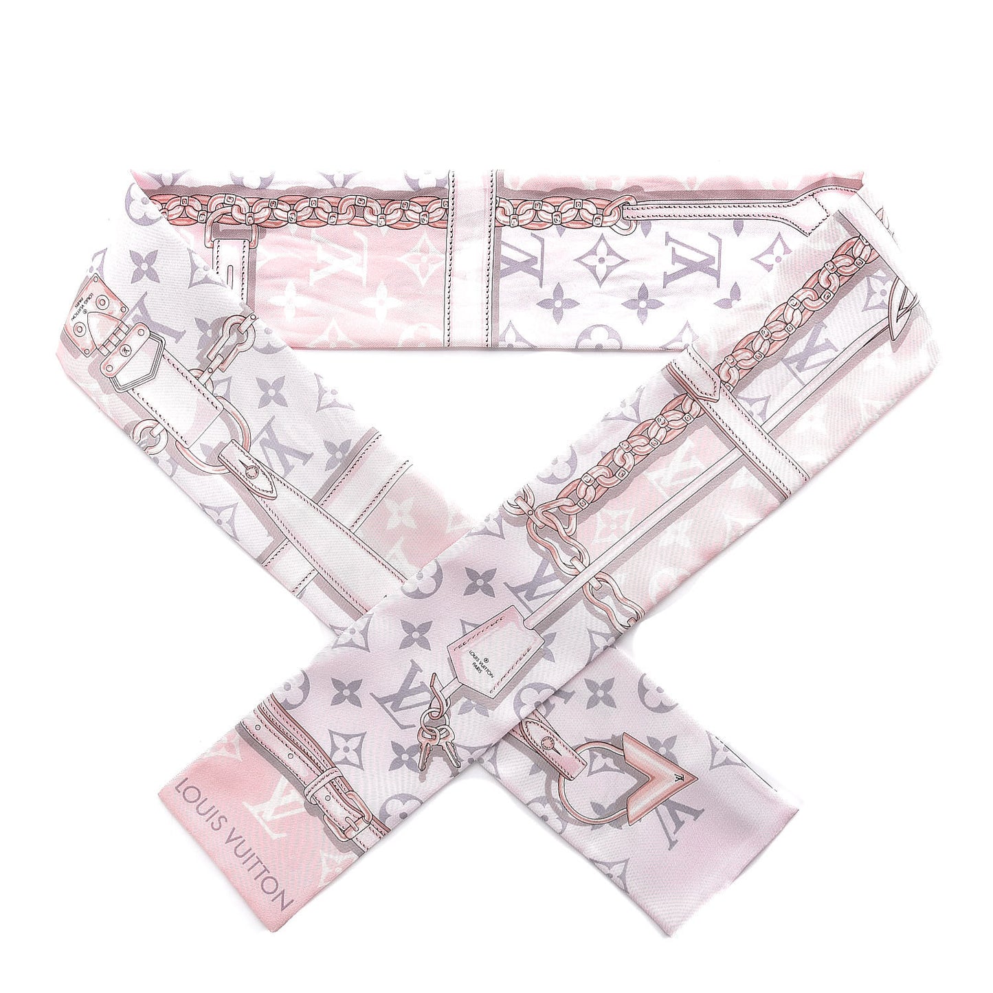 Silk Monogram Confidential Bandeau Light Pink