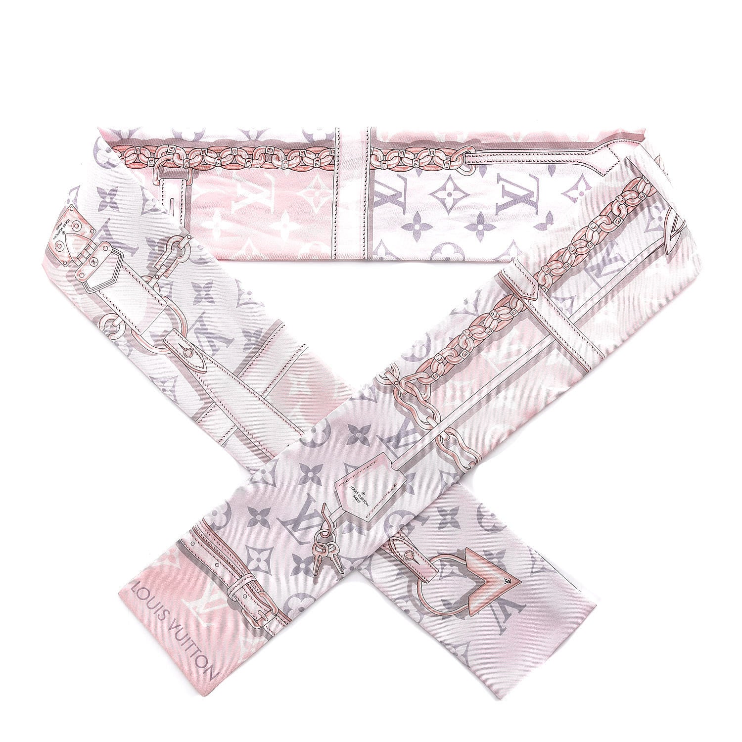 Louis Vuitton Silk Monogram Confidential Bandeau Light Pink 1 of 3