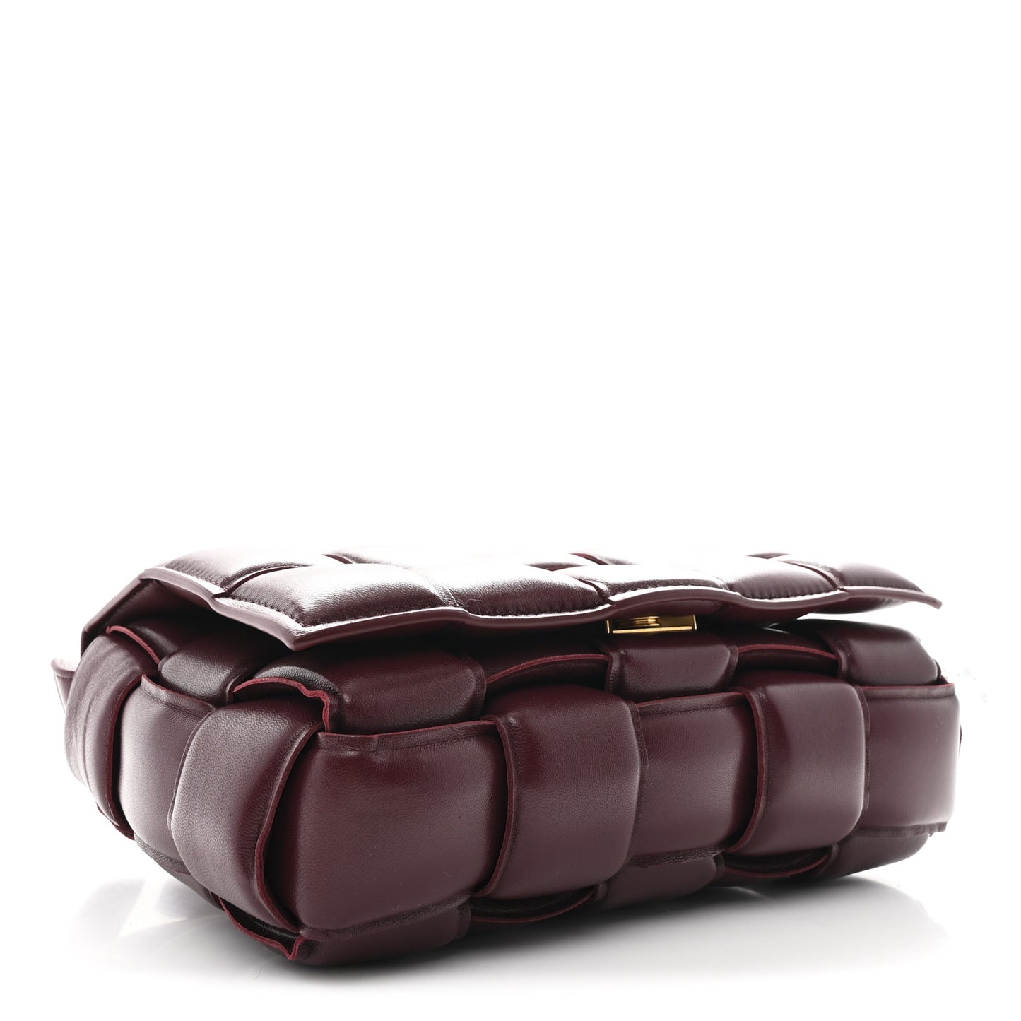 Nappa Maxi Intreccio Padded Cassette Crossbody Bag Barolo