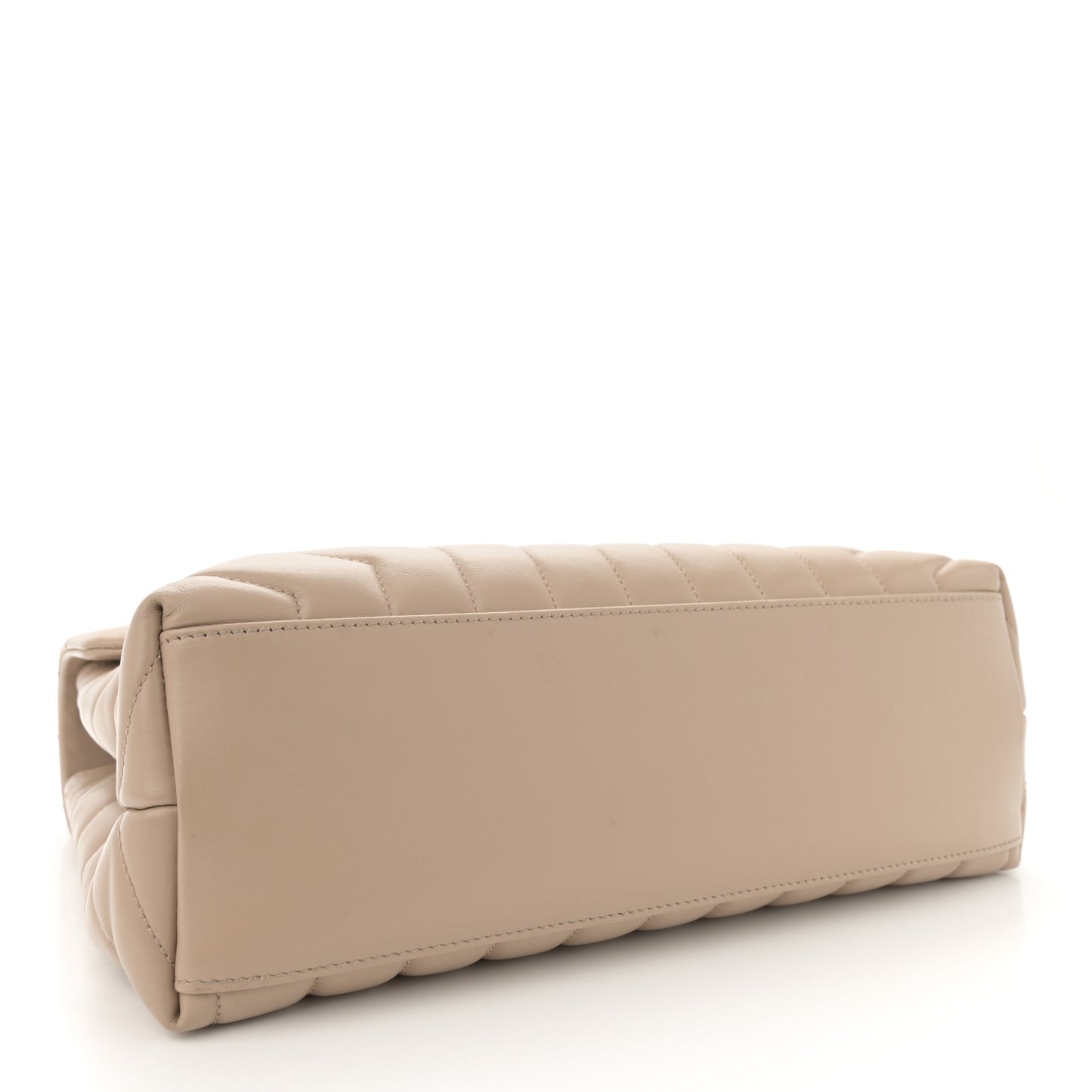 Calfskin Y Quilted Monogram Medium Loulou Chain Satchel Nude Powder