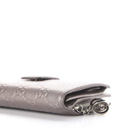 Gucci Guccissima Twins Continental Flap Wallet Silver 7 of 8