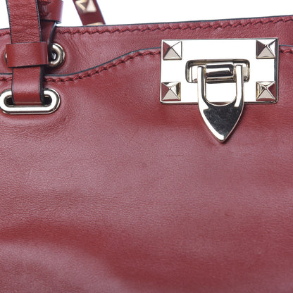 Valentino Garavani Vitello Small Rockstud Tote Rosso Valentino 9 of 14