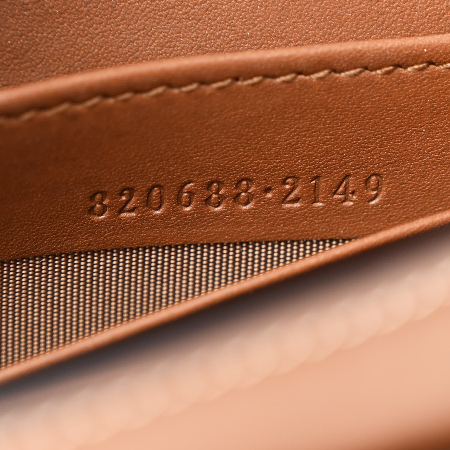 Gucci GG Supreme Monogram Textured Calfskin Emblem Super Mini Shoulder Bag Beige Dark Brown 7 of 12