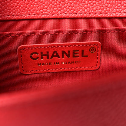 Chanel Caviar Quilted Medium Boy Flap Red 6 of 10