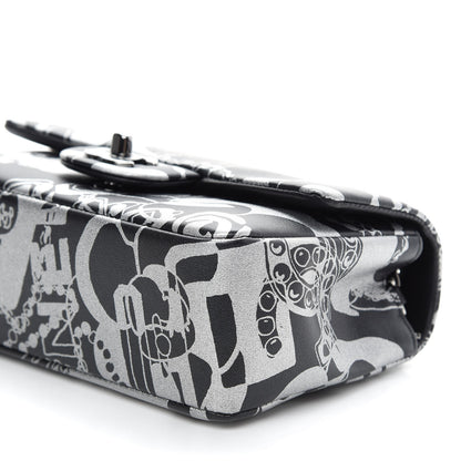 Chanel Lambskin Printed Mini Rectangular Flap Black Silver 9 of 9