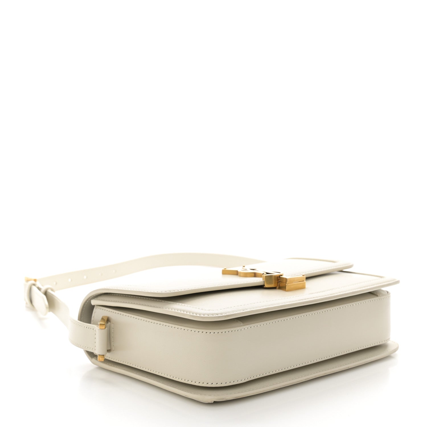 Saint Laurent Box Calfskin Monogram Medium Solferino Satchel Crema Soft 4 of 11