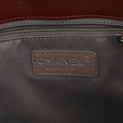 Chanel Caviar Quilted Petit Shopping Tote PST Burgundy 5 of 9