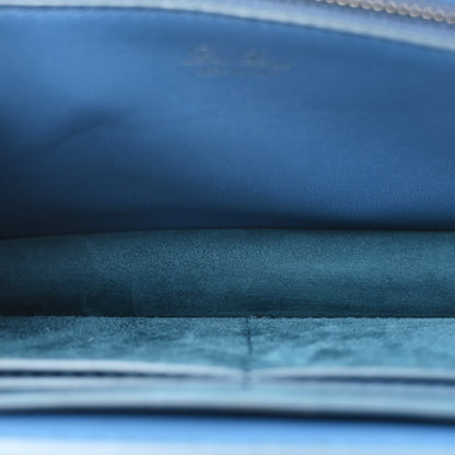 Loro Piana Calfskin Artemis Shoulder Bag Blue 5 of 10