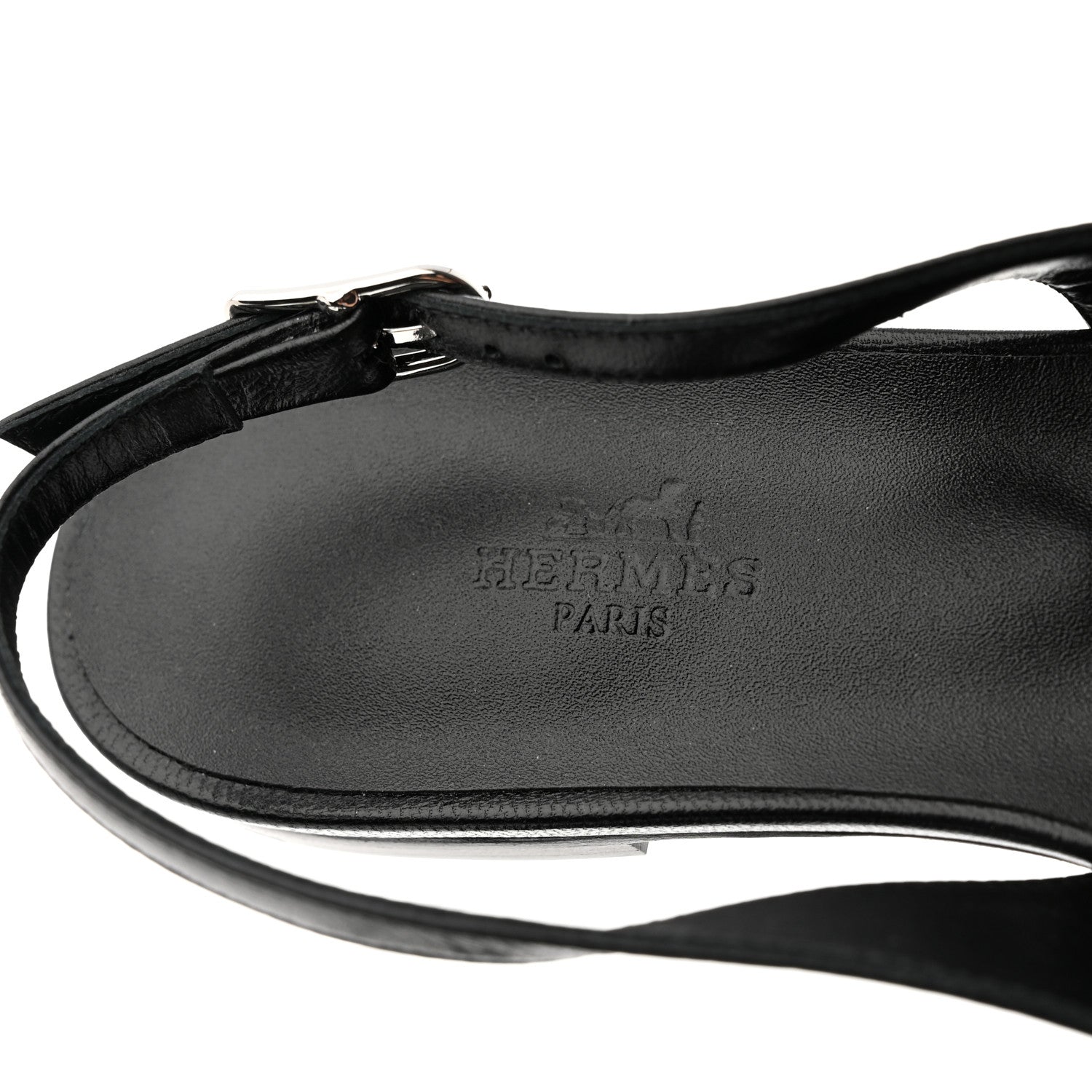 Hermes Goatskin Innocente Slingback Mules 39 Black 7 of 9