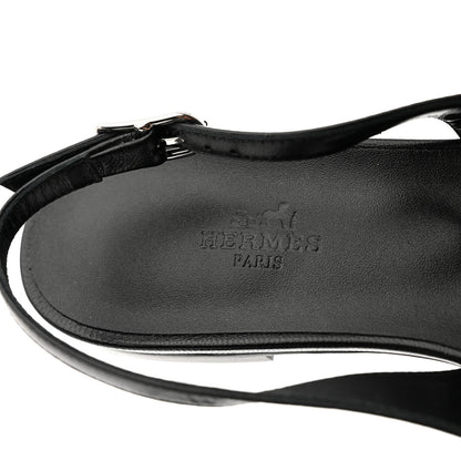 Hermes Goatskin Innocente Slingback Mules 39 Black 7 of 9