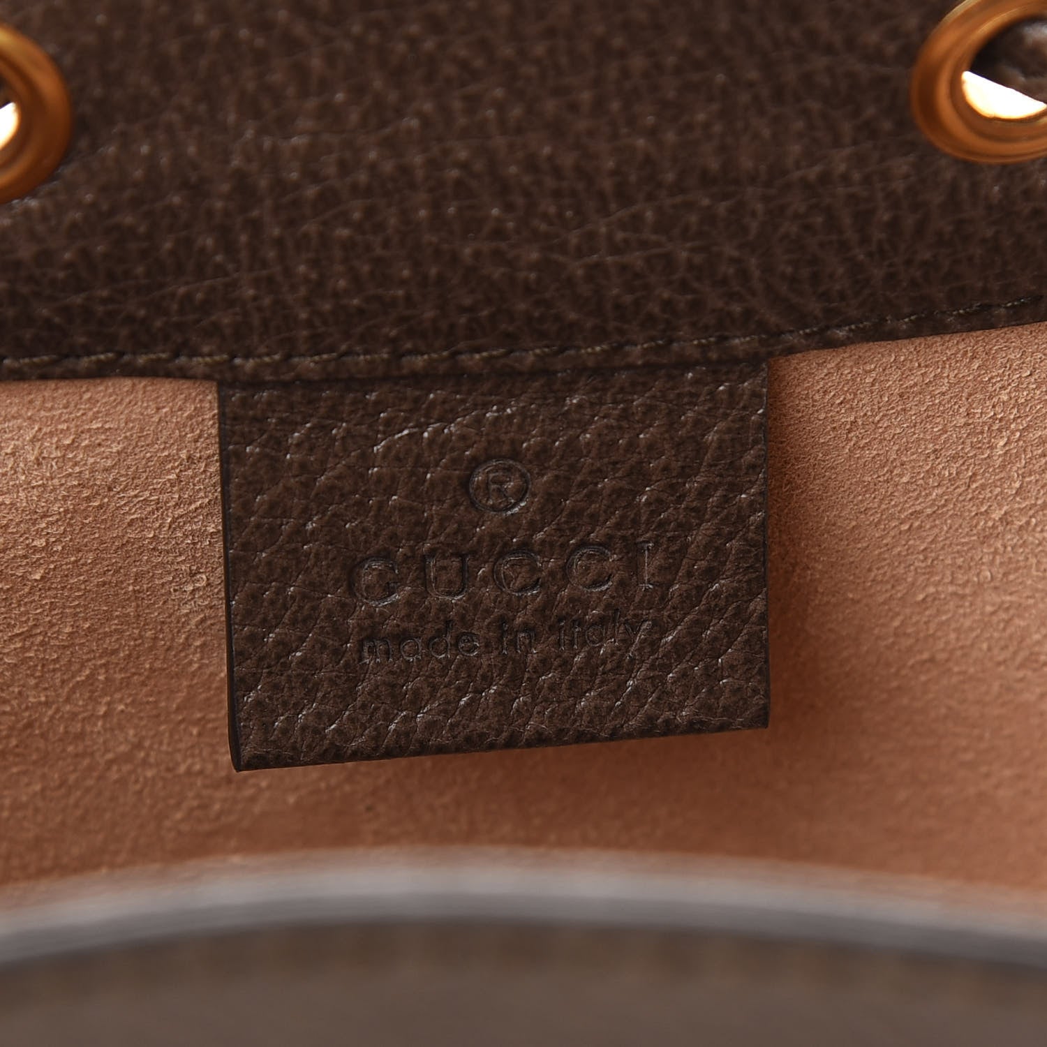 Gucci GG Supreme Monogram Web Mini Ophidia Bucket Bag Brown 6 of 9