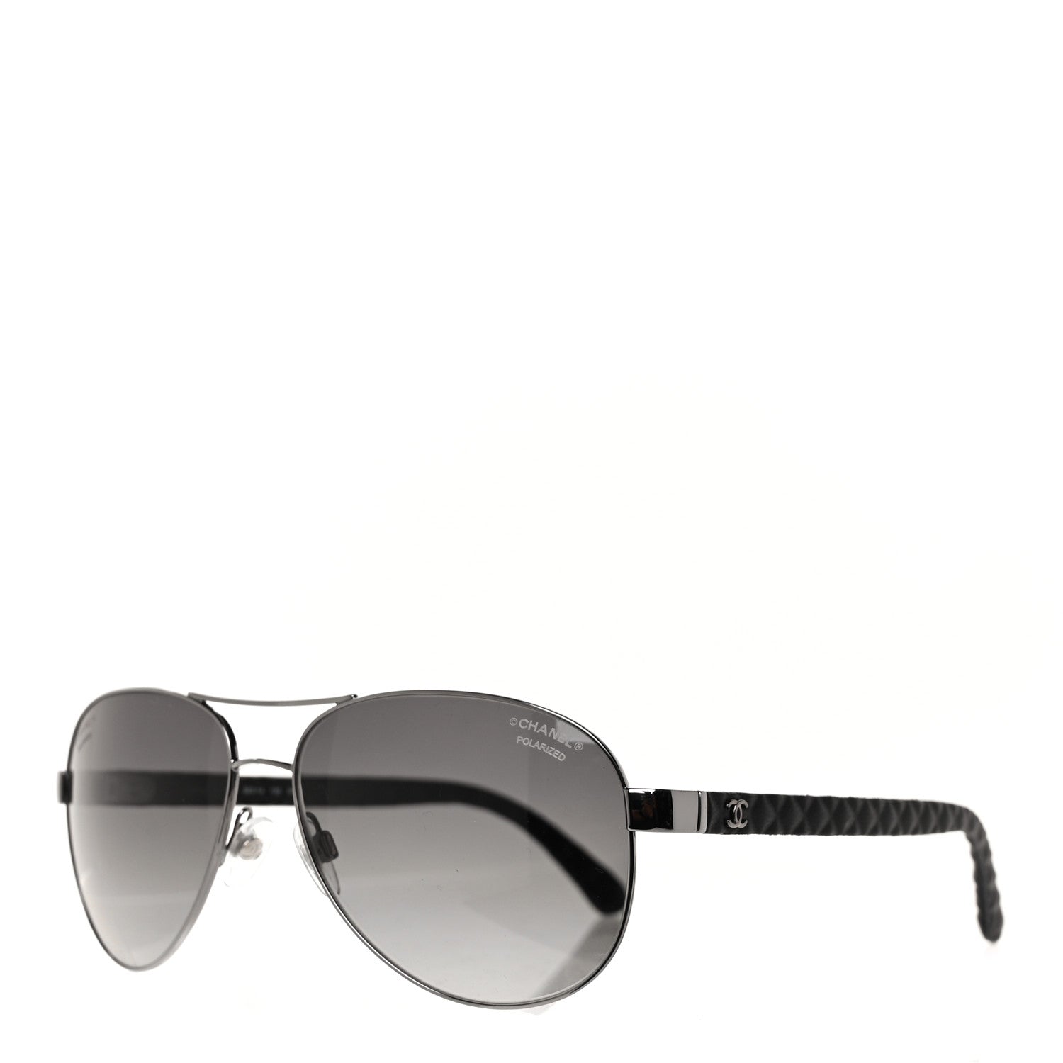 Chanel Aviator Polarized Sunglasses 4204-Q Black 1 of 7