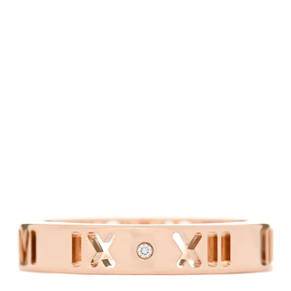 Tiffany 18K Rose Gold Diamond Atlas Pierced Ring 50 5.25 1 of 5