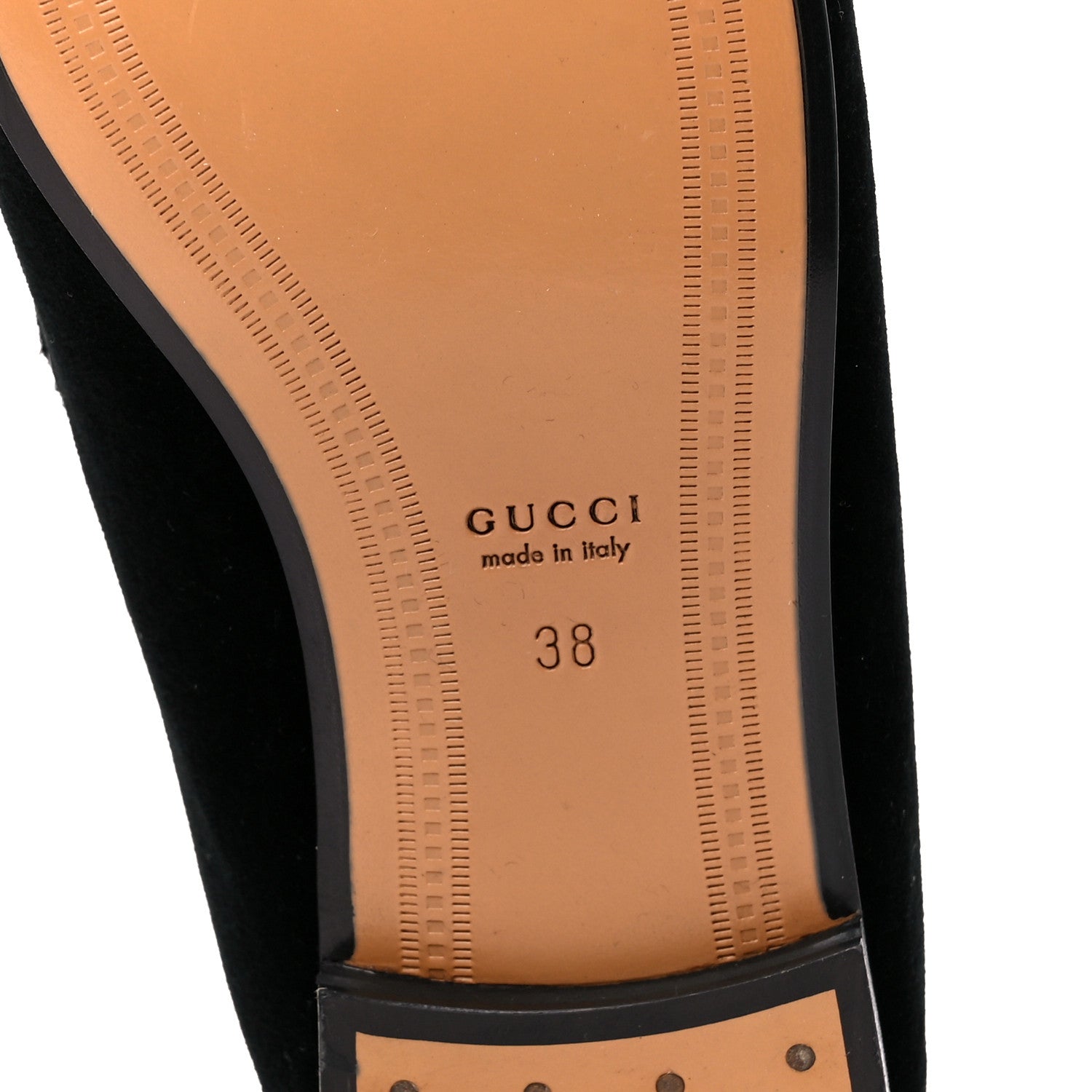 Gucci Velvet Horsebit Womens Jordaan Loafers 38 Black 7 of 9