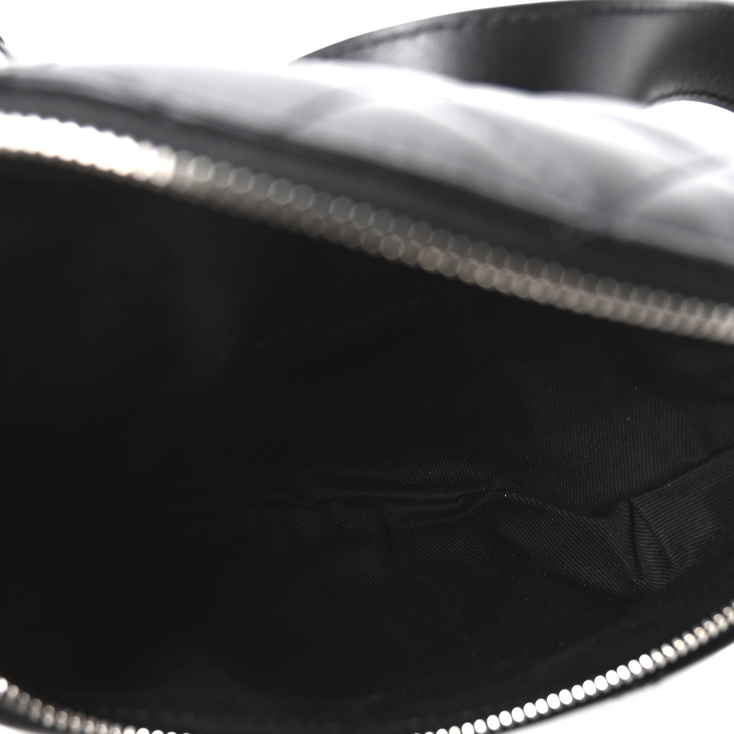 Calfskin Quilted Uniform Waist Belt Bag Black