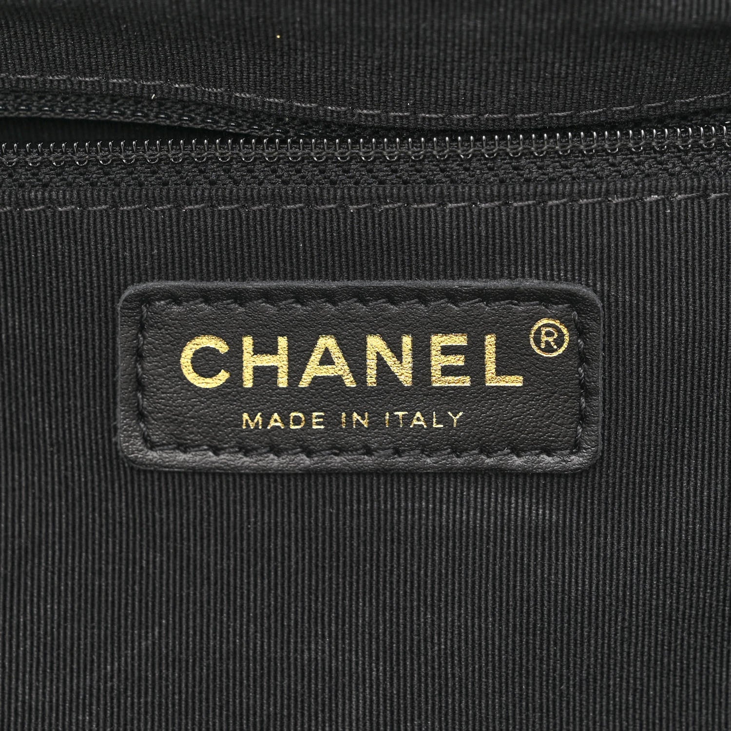Chanel Calfskin Quilted Chain Lines Shopping Tote Black 6 of 11