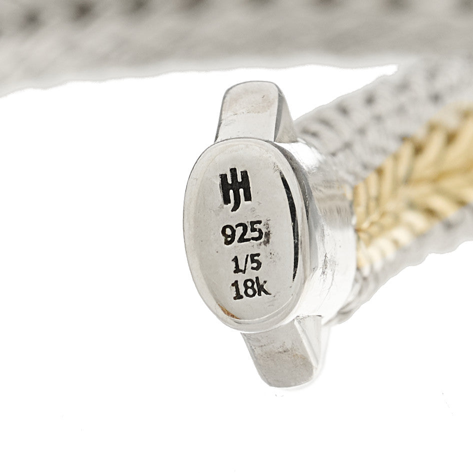 Sterling Silver 18K Yellow Gold 8mm Icon Bracelet