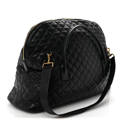 Saint Laurent Calfskin Quilted ES Giant Travel Bag Black 2 of 13