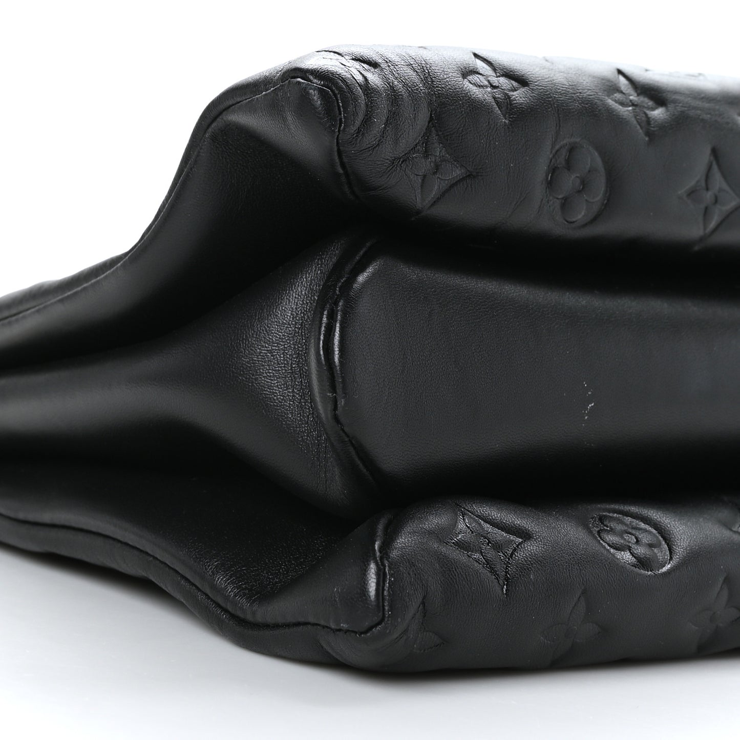 Lambskin Embossed Monogram Coussin MM Black