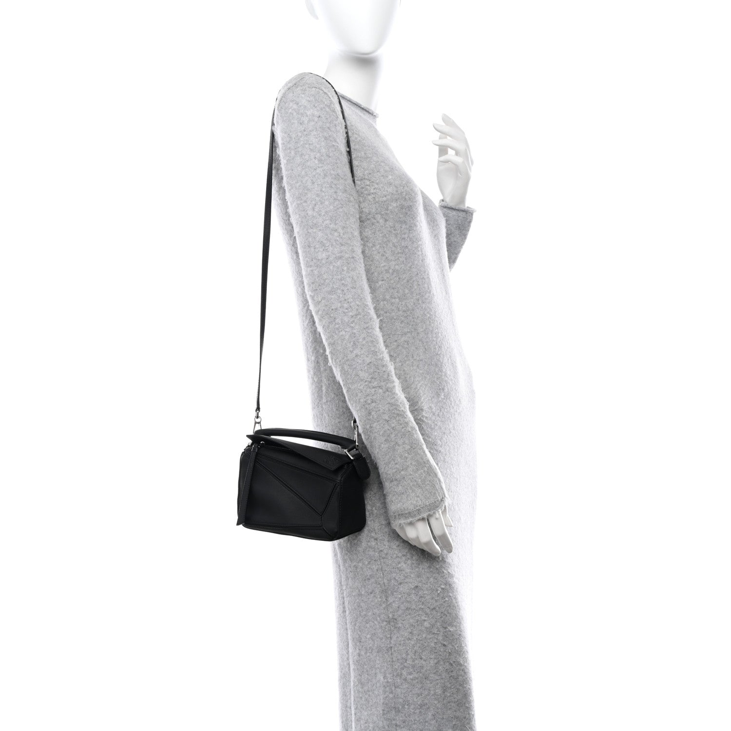 Loewe Calfskin Mini Puzzle Bag Black 2 of 9