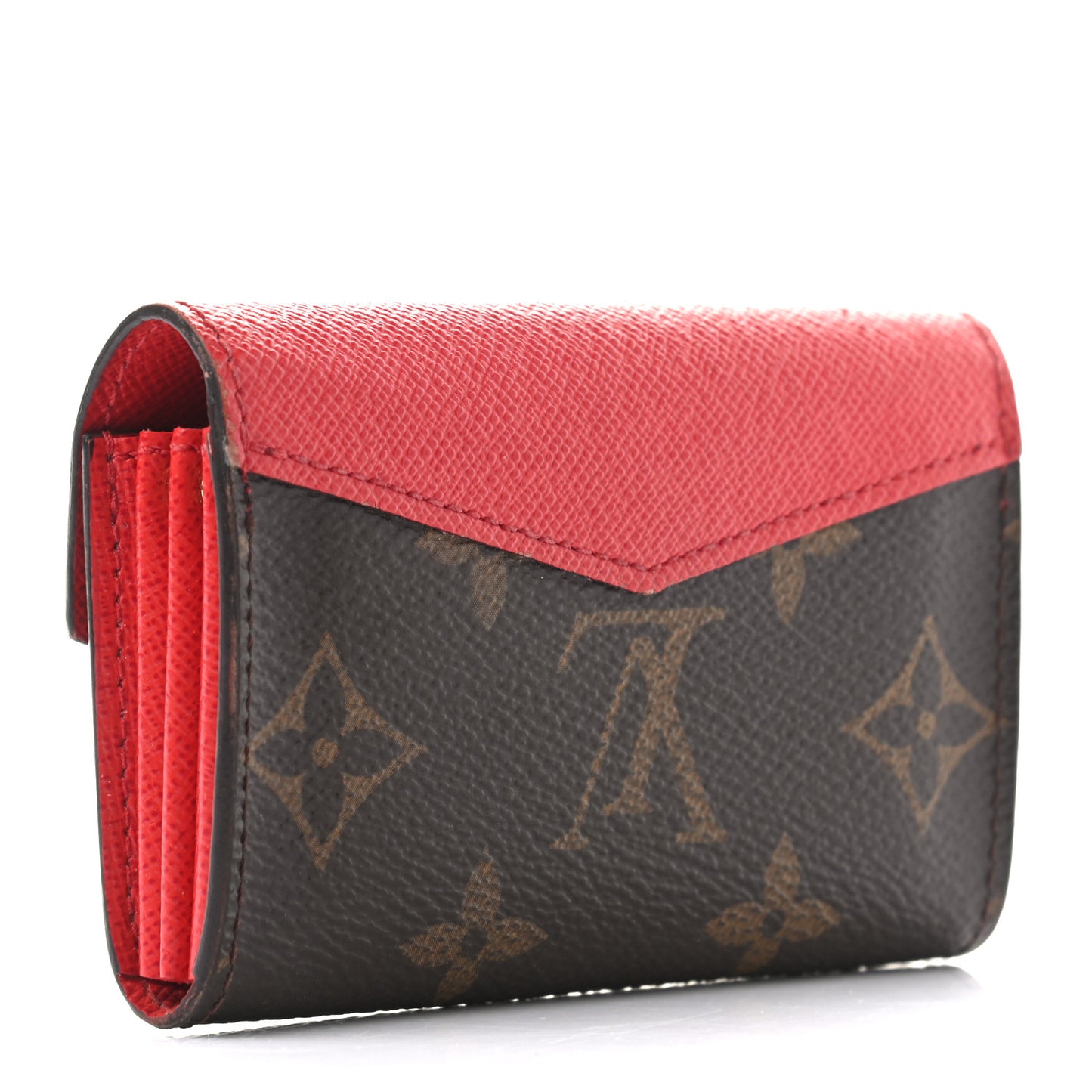 Monogram Sarah Multicartes Coquelicot