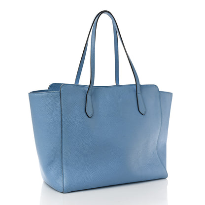 Gucci Dollar Calfskin Medium Swing Tote Mineral Blue 3 of 11