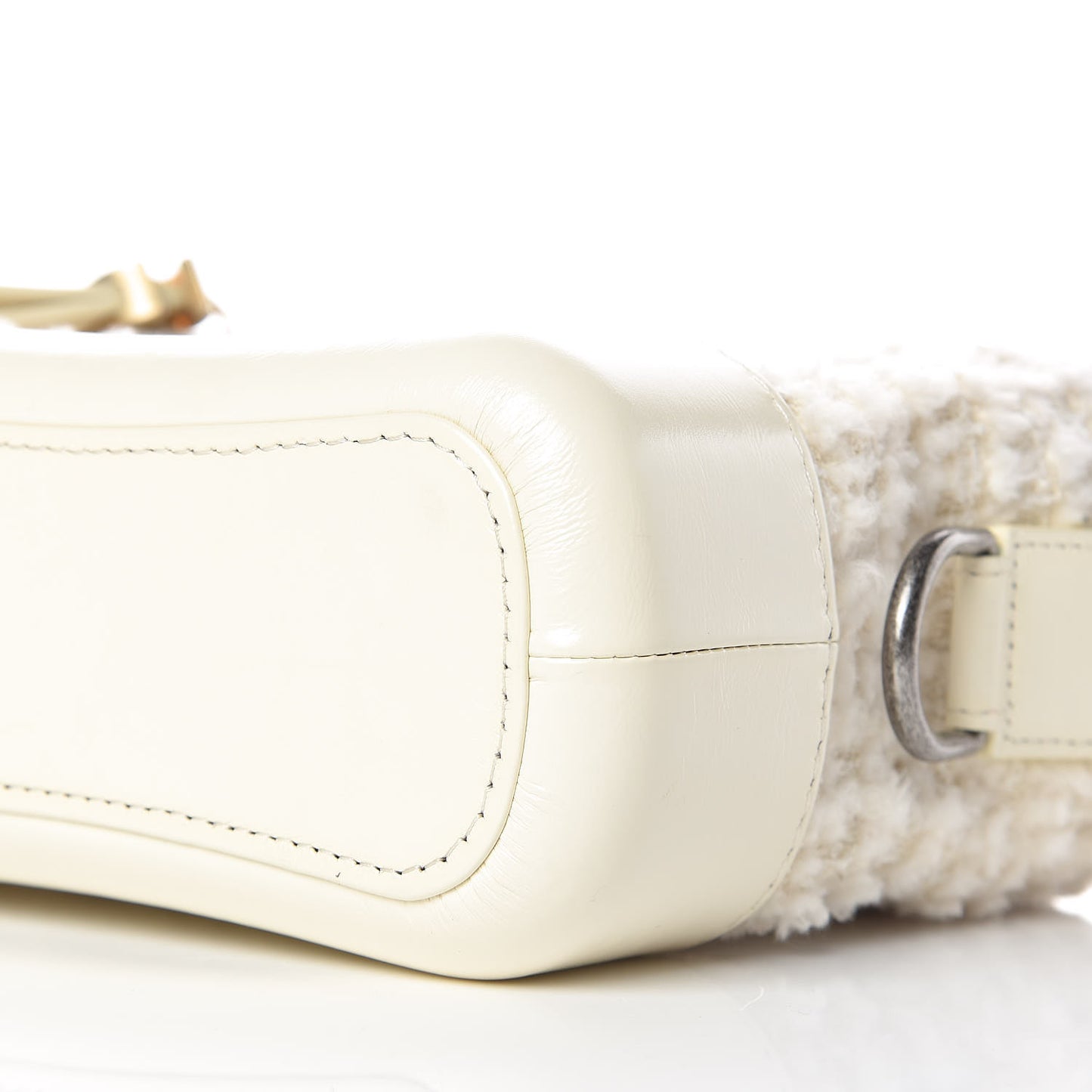 Tweed Calfskin Quilted Small Gabrielle Hobo Ivory