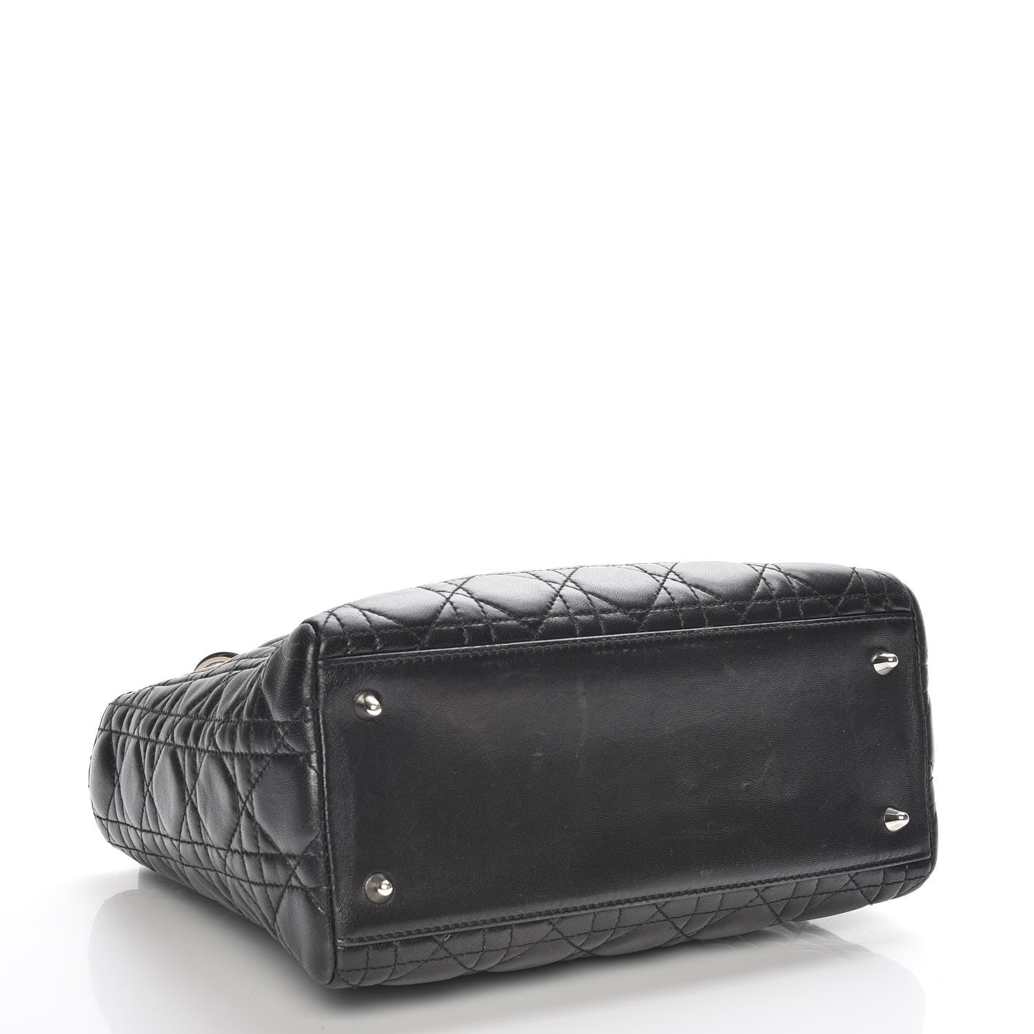 Christian Dior Lambskin Cannage Medium Lady Dior Black 4 of 7