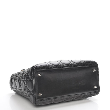 Christian Dior Lambskin Cannage Medium Lady Dior Black 4 of 7